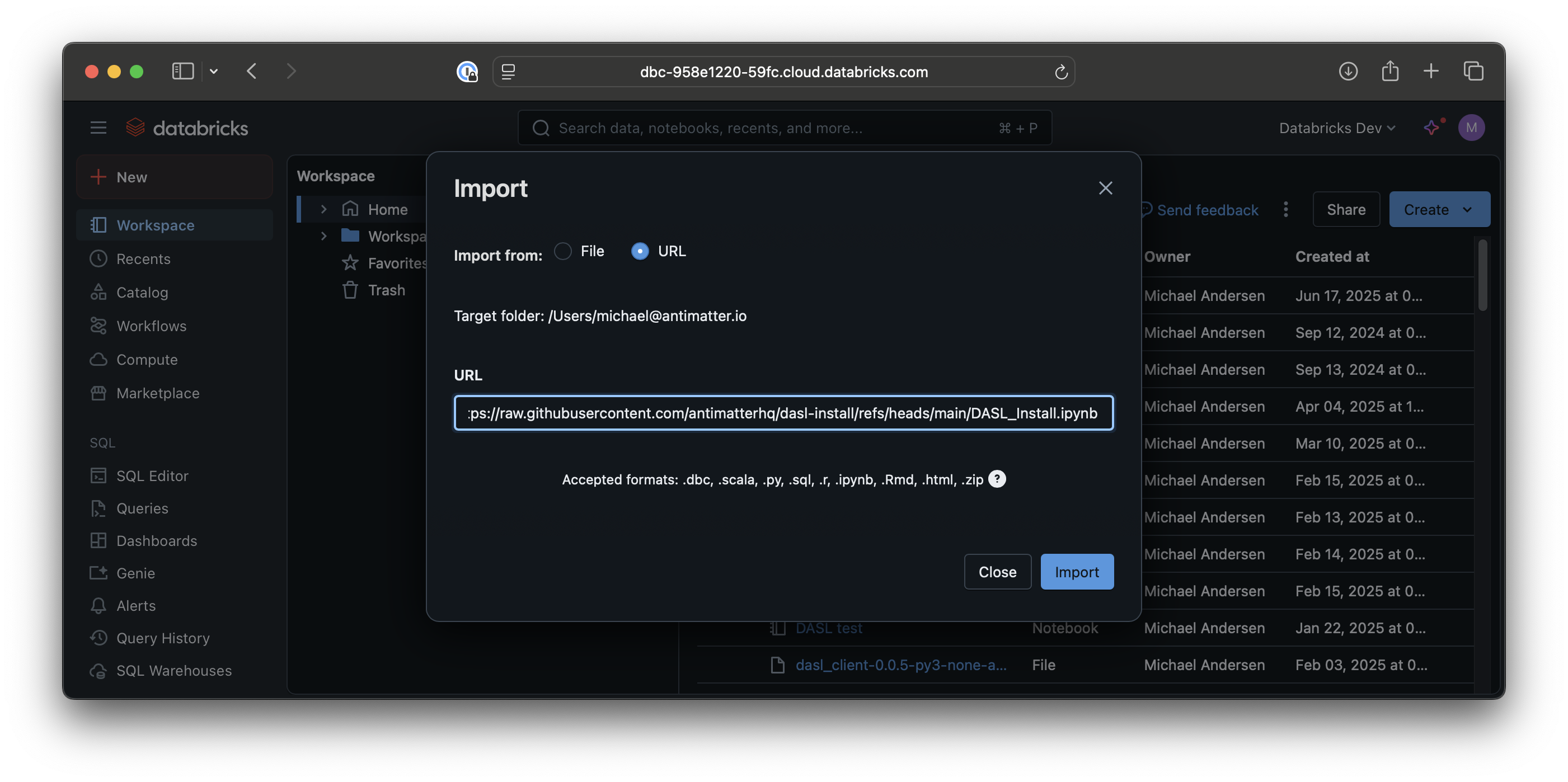 Notebook Import